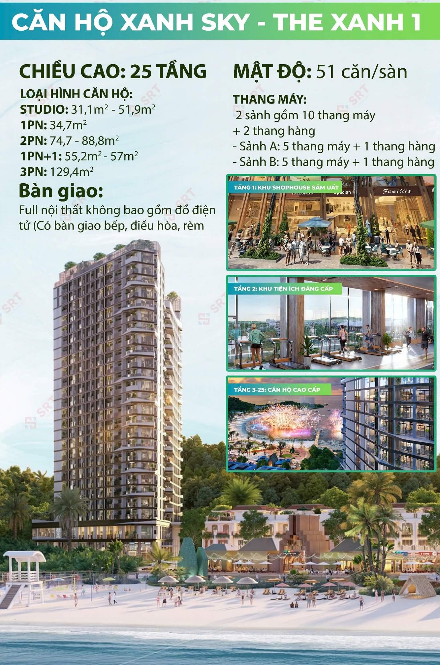 dự án xanh sky tòa the xanh 1